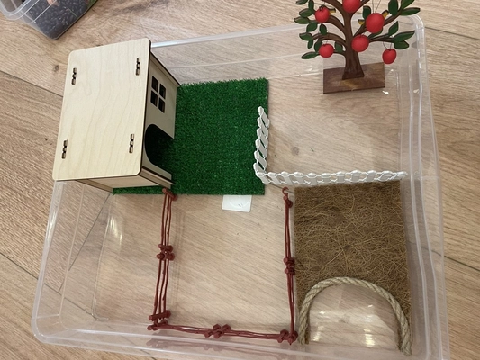 Раскладка сенсорной коробки "Ферма": шаг 1