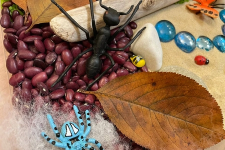 Листик, паук, муравей